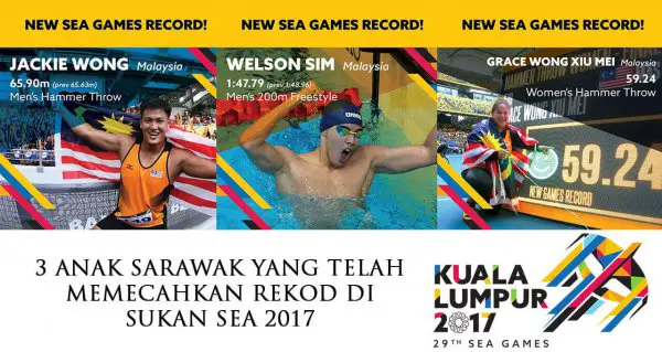 3 Anak Sarawak Yang Telah Memecahkan Rekod Sukan Sea 2017 ...