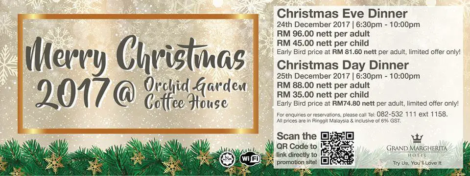 Senarai Harga dan Tawaran Menarik Untuk Christmas Dinner Di Kuching Untuk Tahun 2017