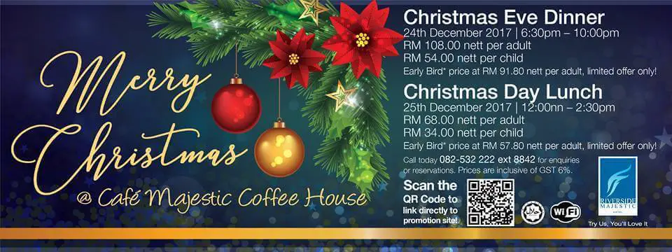 Senarai Harga dan Tawaran Menarik Untuk Christmas Dinner Di Kuching Untuk Tahun 2017
