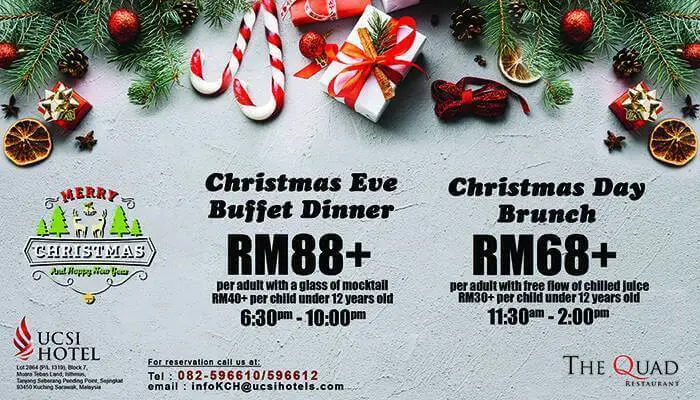 Senarai Harga dan Tawaran Menarik Untuk Christmas Dinner Di Kuching Untuk Tahun 2017